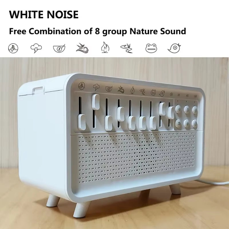 3 in 1 Bluetooth Speaker White Noise Sleep Night Light Humidifier All-In-One Machine Free Combination of 8 Group Nature Sound